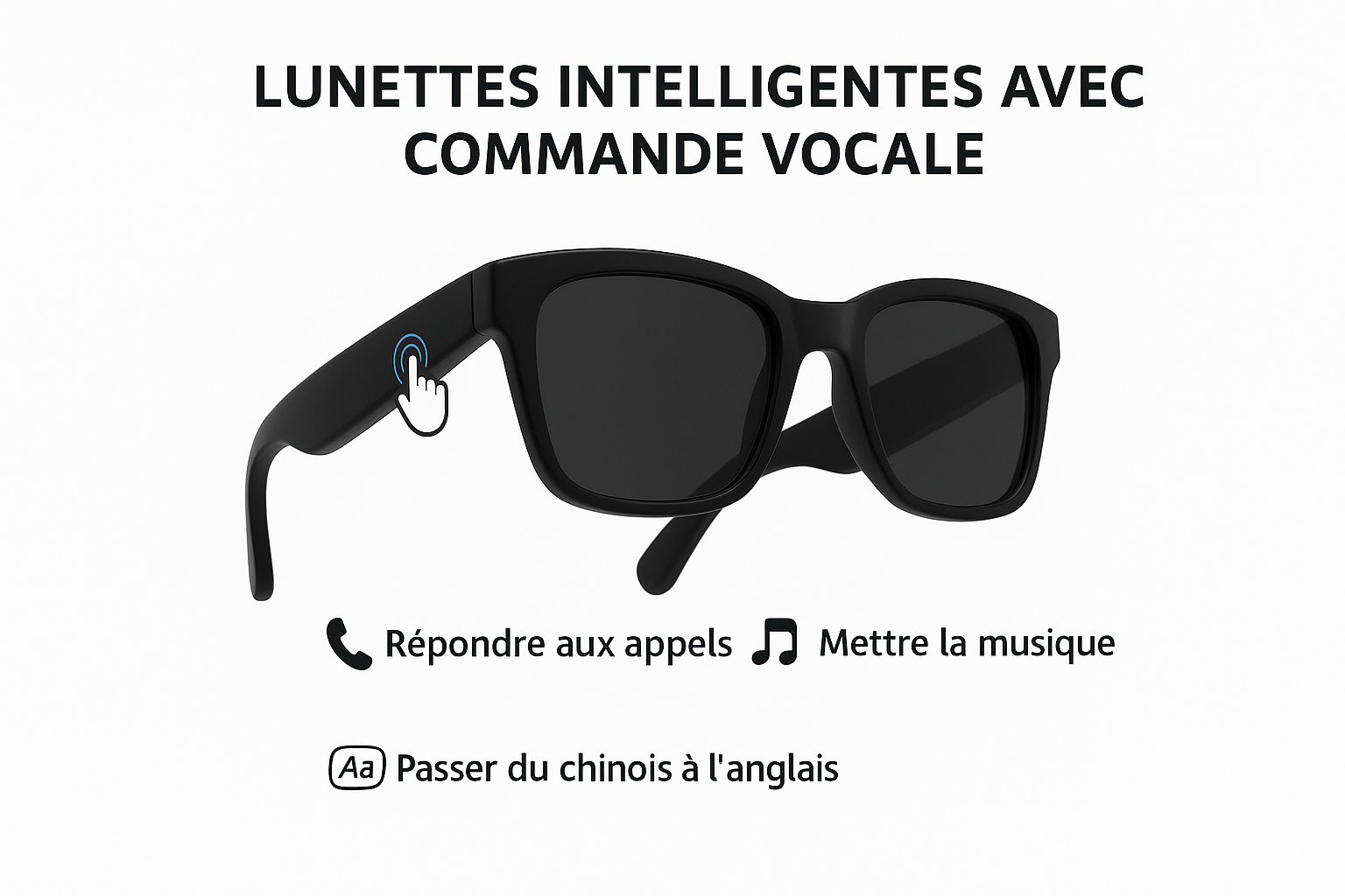Lunettes connectées Bluetooth